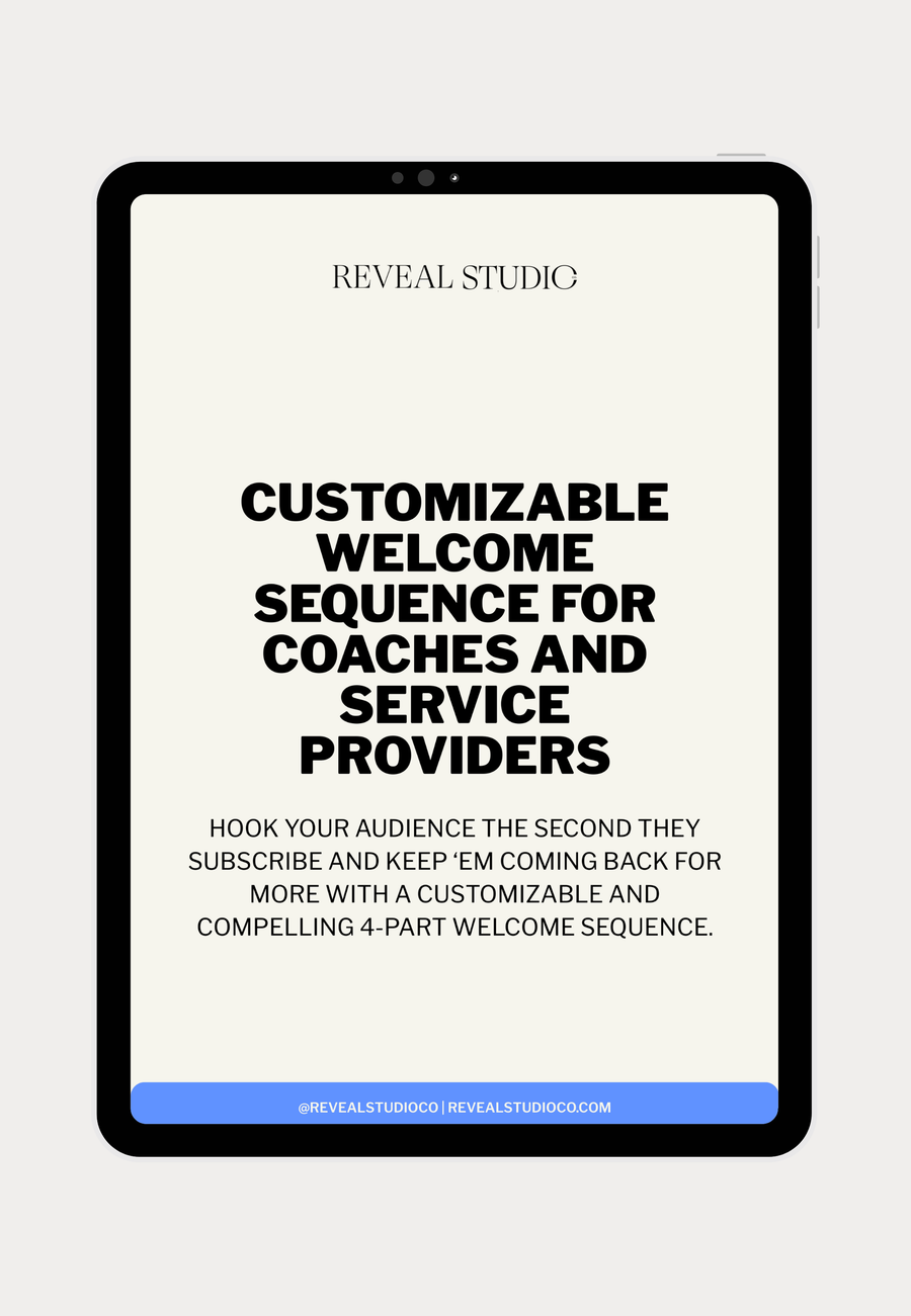 Customizable Welcome Sequence For Coaches and Service Providers
