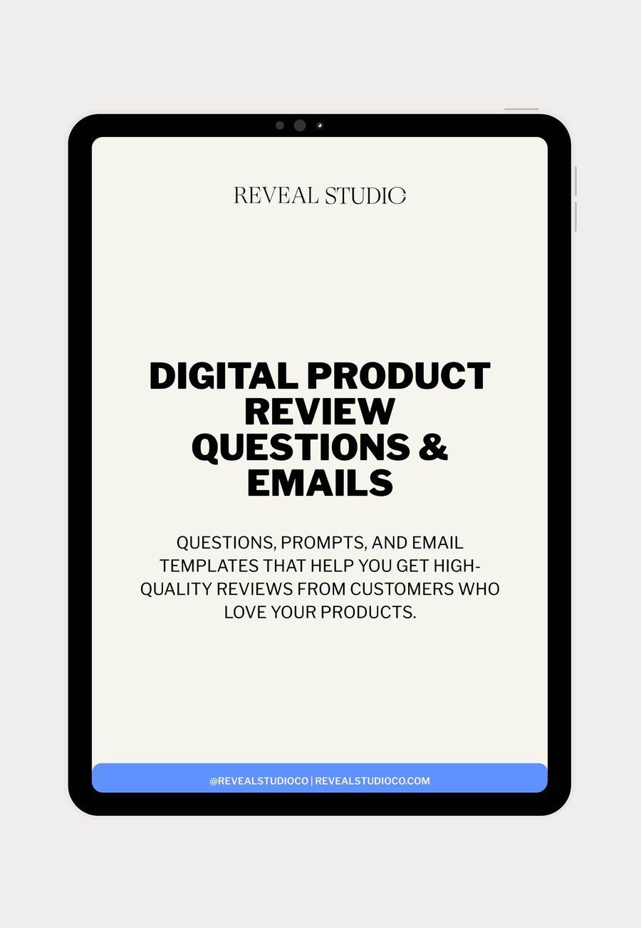 Digital Product Review Questions & Emails