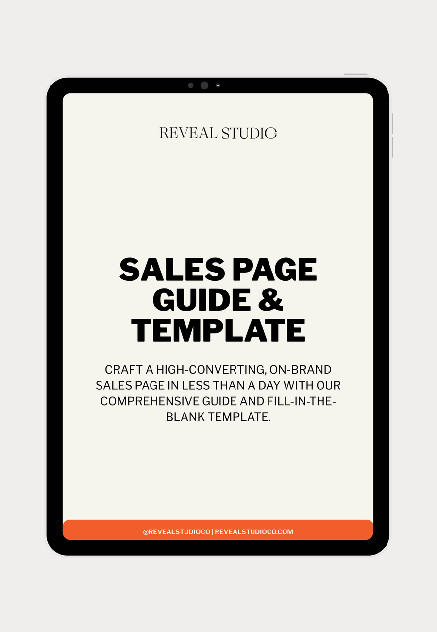 Sales Page Guide & Template