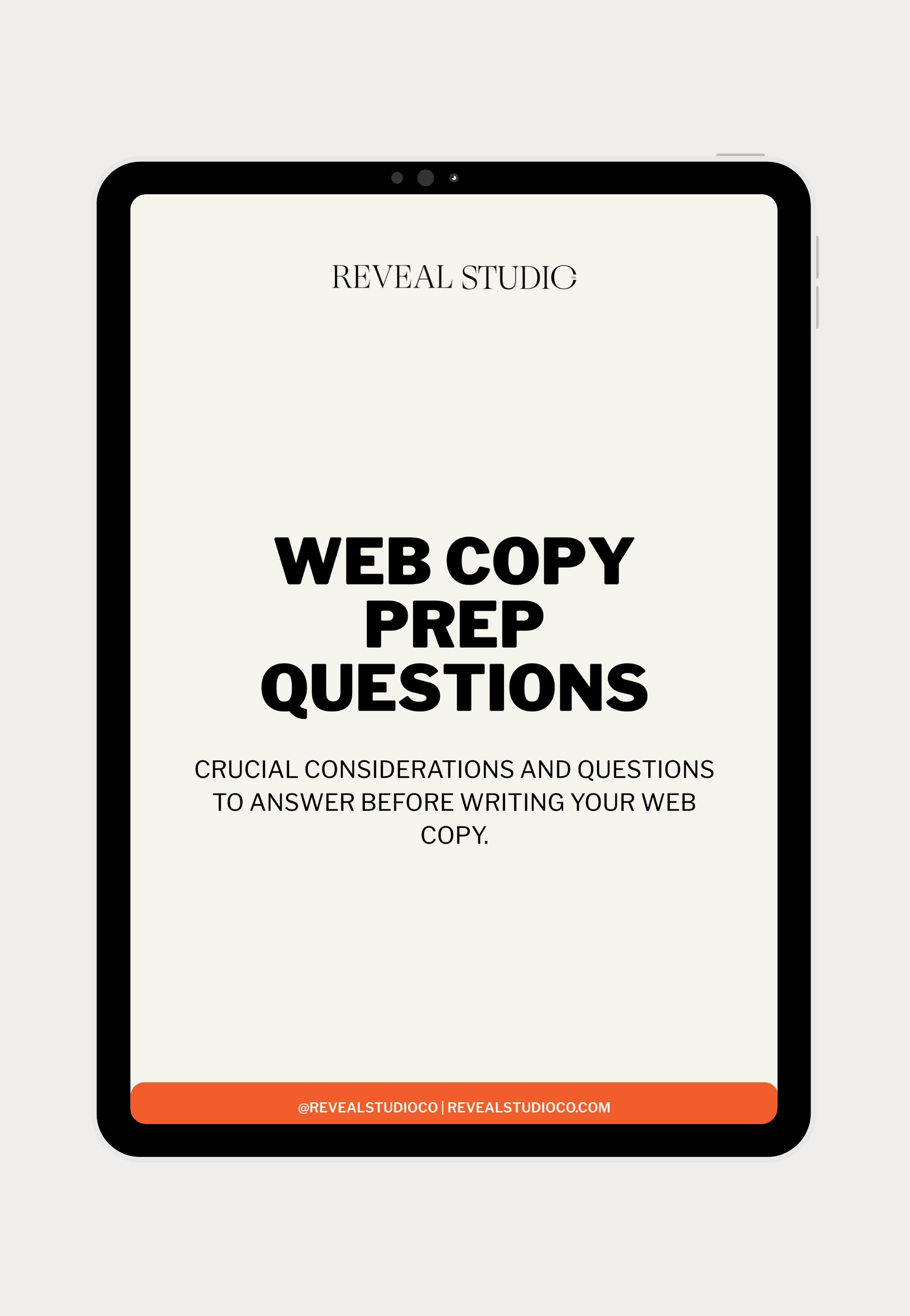 Copy Questions Web Copy Prep Questions – Reveal Studio Co. Resource Shop