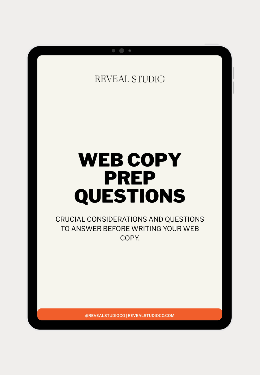 Web Copy Prep Questions